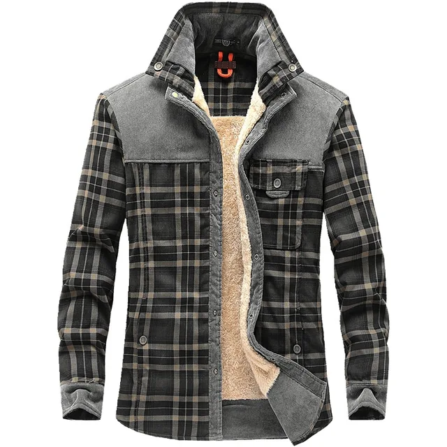 mens thick wool shirt