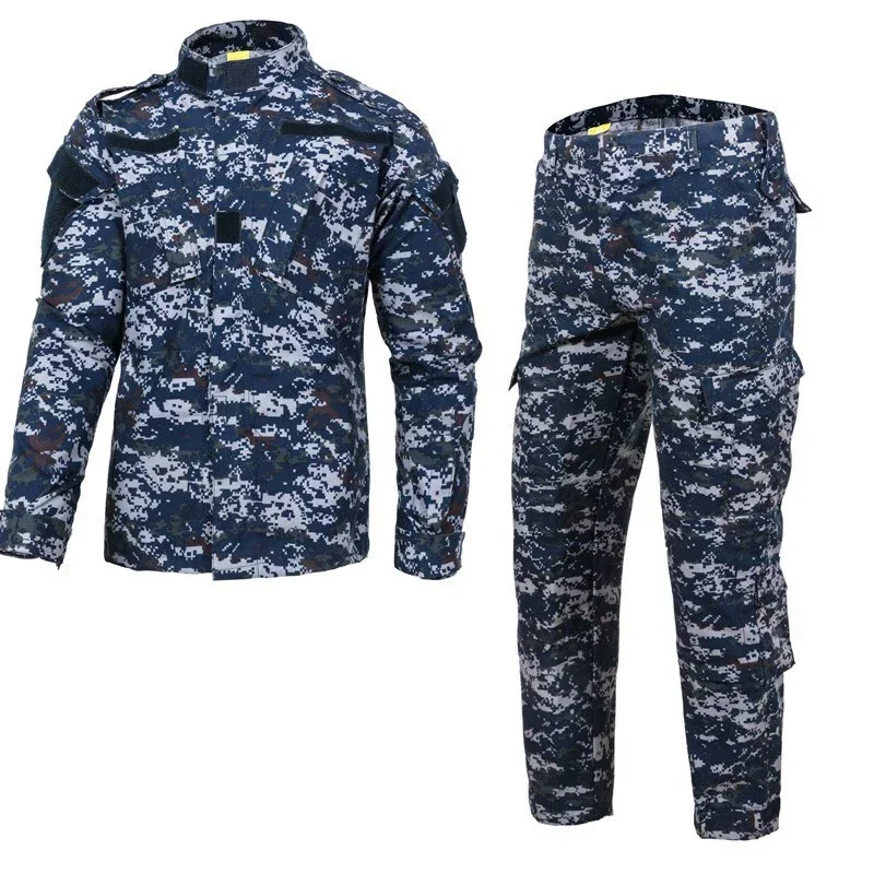 Tactical Camouflage Combat Uniform Set for Men - Shirt & Pants Suit for Airsoft and Hunting