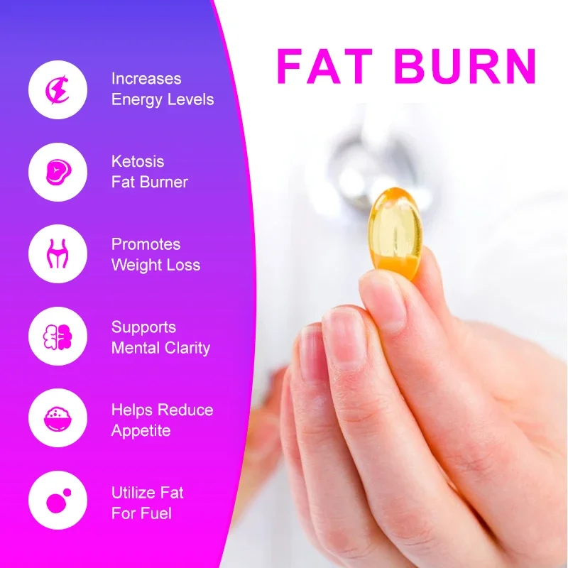 Malic Acid Green Tea Burns Abdominal Fat Muscle Growth Nutrition Accelerates Metabolism-BHB Ketogenic Fat Burning Capsules