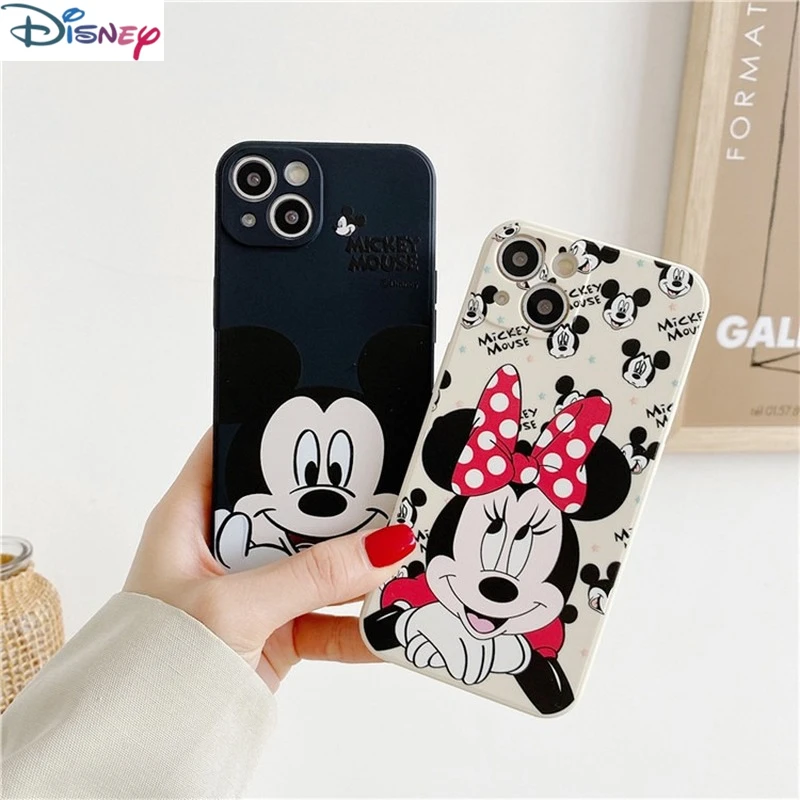 Disney Mickey Minnie Phone Case For Apple 13promax 8 Se2 Phone Shell Xs All Inclusive Apple 12 Soft 11 Cartoon Protective Sleeve Aliexpress