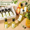 5oz Homemade Olive Oil Bottles 150ml Hot Sauce Glass Bottles with Leak Proof Screw Cap, Funnel, Clear Oil Bottle for Storing 6