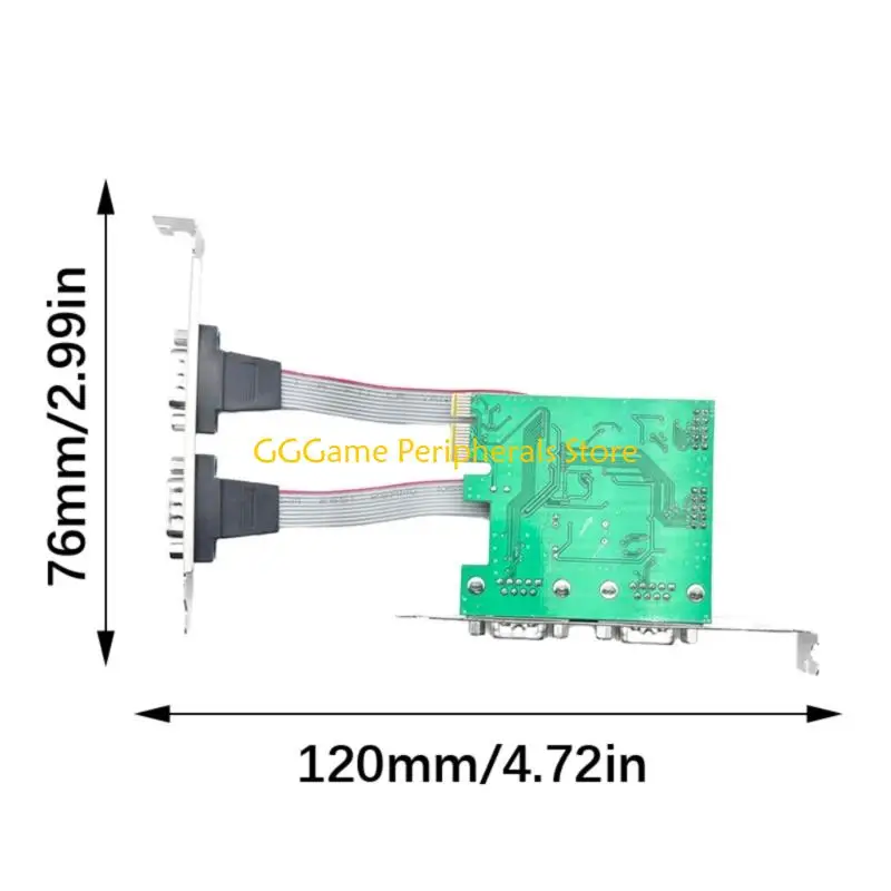 U55B 고속 PCIe-이중 RS232 포트 변환기 카드 PCIE-4 포트 전송 변환기 확장 카드 액세서리