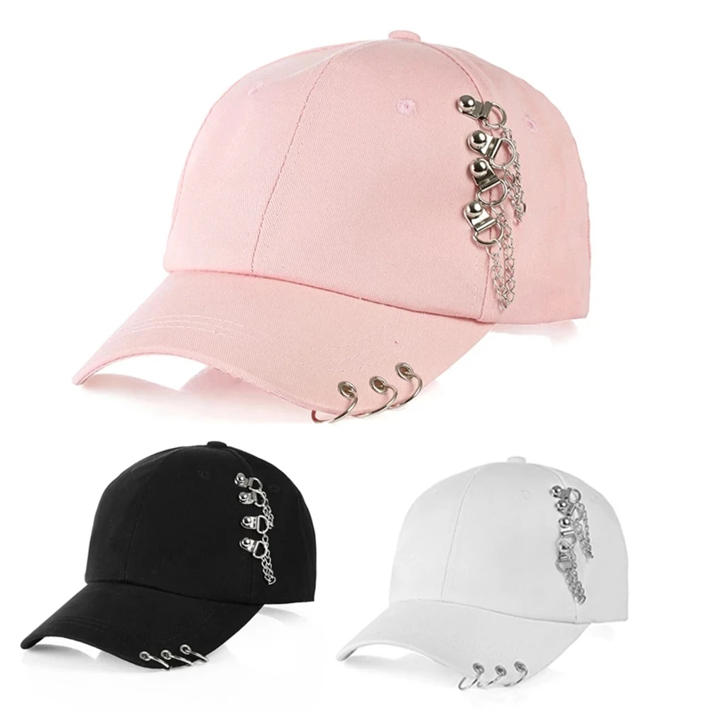 

Special Women Men Outdoor Hip Hop Trucker With Rings Sun Hat Baseball Caps Sport Caps