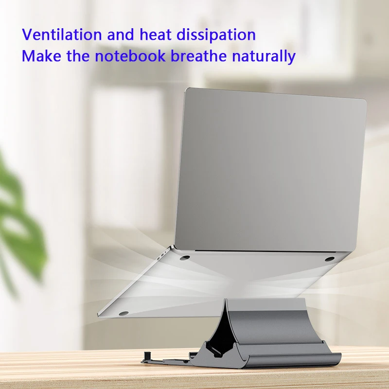 Vertical Laptop Stand Desktop Heat Dissipation Silicone Non-slip Notebook Dock Gravity Holder for MacBook Surface iPad Tablet