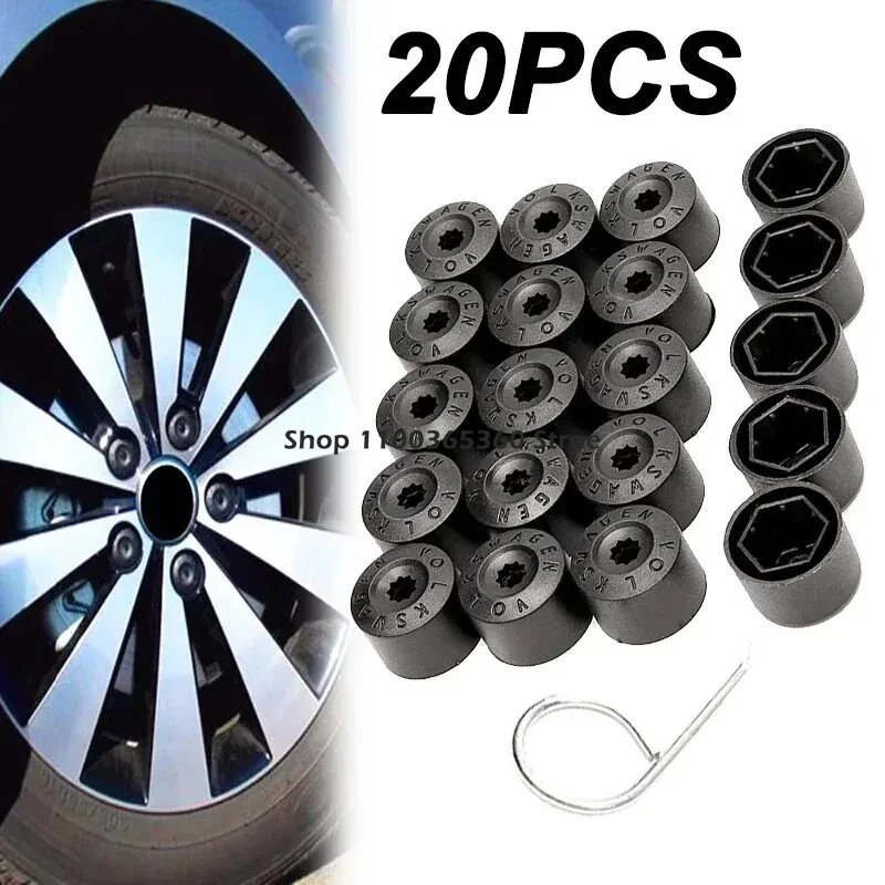 Car Wheel Cover Hub Nut Bolt Covers Cap 17mm Auto Tyre Screws Exterior Protection Accessories wheel center caps wheel nut bolt covers wheel center hub cap sticker 20Pcs for Volkswagen VW Golf MK4