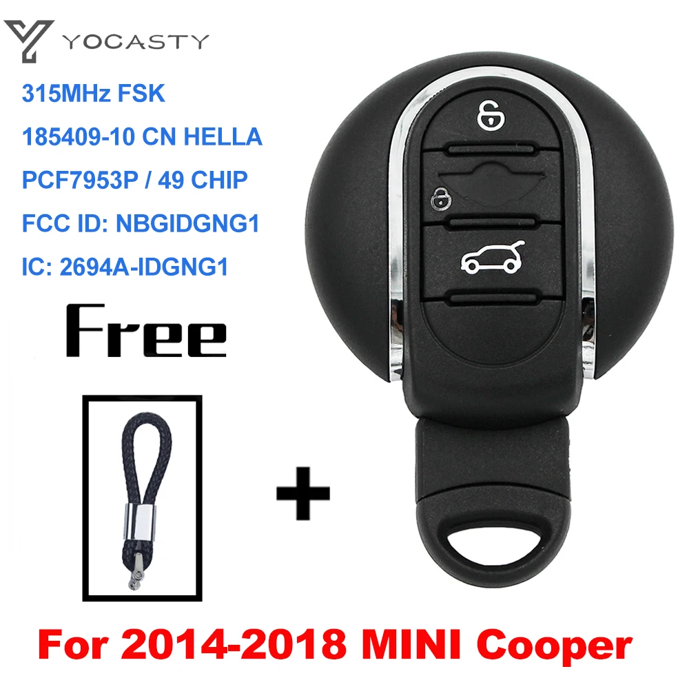 for 2015 2016 2017 2018 Mini Cooper OEM Smart Remote Key 9367411-01 NBGIDGNG1