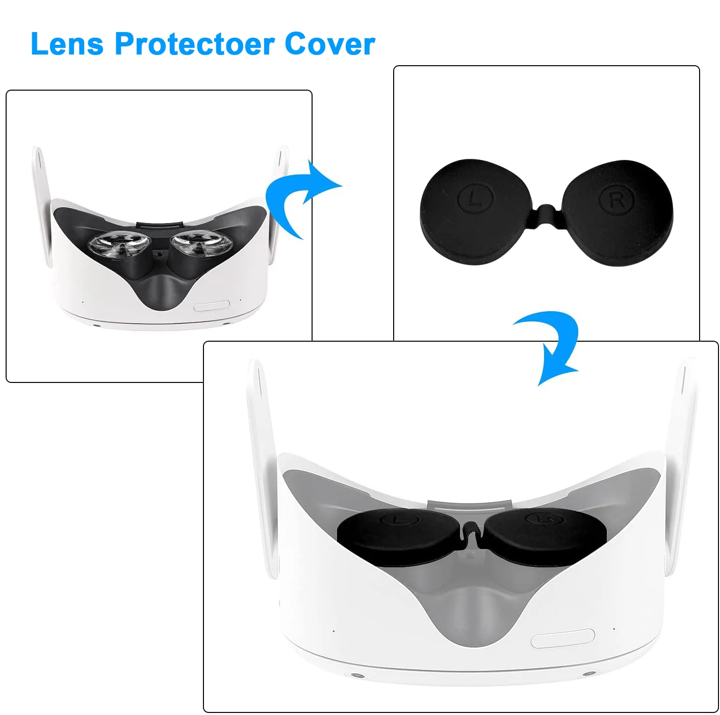 Silicone Dustproof & Anti-Scratch VR Lens Protector Cover