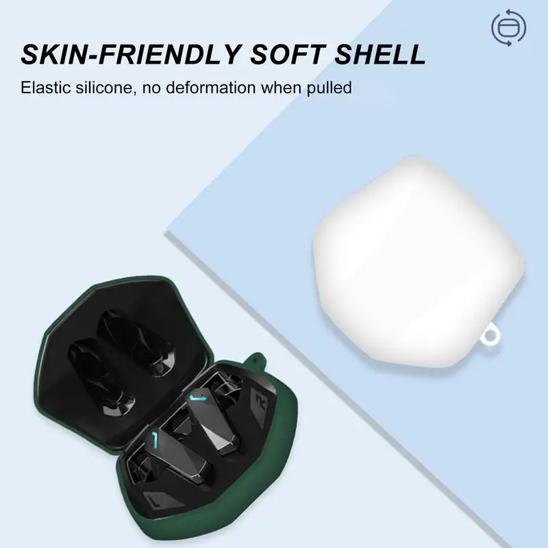 Headphone Storage Case Zipper Hard Carry Bag For Lenovo GM2 PRO Earphone Travel Bag Silicone Cover For Wireless Headphones