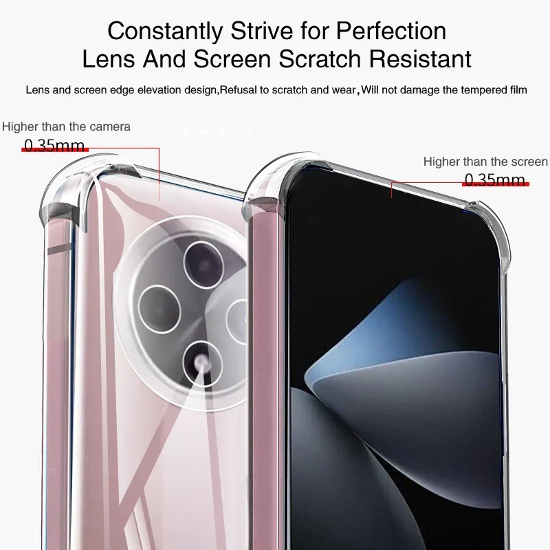 Transparent Anti-Drop Air Bag Phone Case with Soft TPU Bumper and Lens Protection