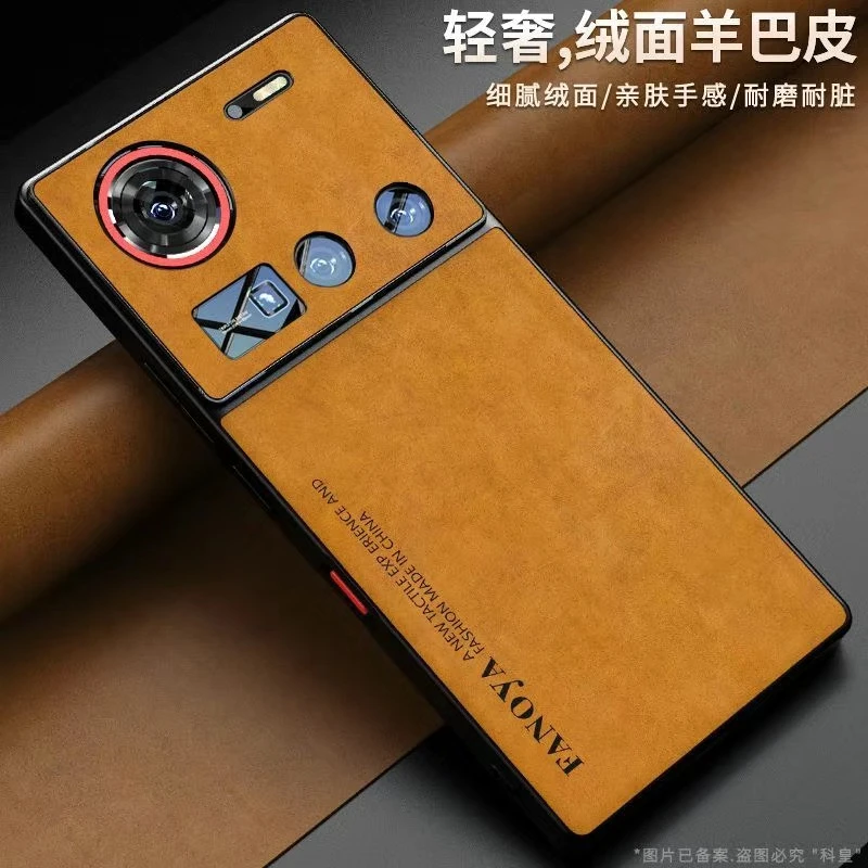 Premium Matte Leather Shockproof Bumper Case with Silicone Camera Protection