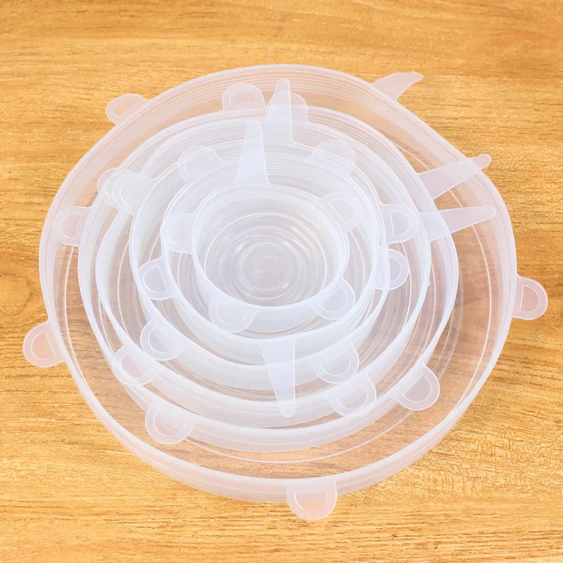 3pcs Reusable silicon stretch lids universal lid Silicone food wrap bowl pot lid silicone cover pan cooking food fresh cover silicone covers bowl cover silicone pot lid