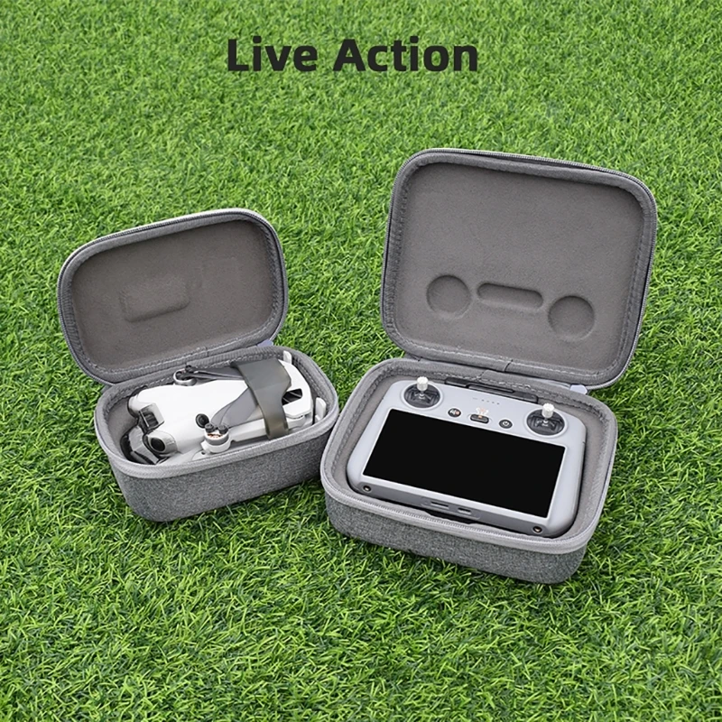 Portable Travel Carry Case for Mini 4 Pro/RC2/RCN2 Remote Control Wear-resist Storage Bag Lightweight Protective Cover E65C