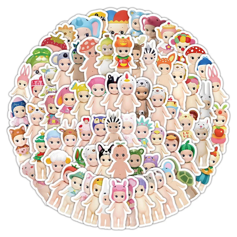 10/30/50/102PCS Sonny Angel Stickers Cute Cartoon Graffiti Sticker Luggage Laptop Guitar Car Bike DIY Decals Scrapbook Kids Toys 4