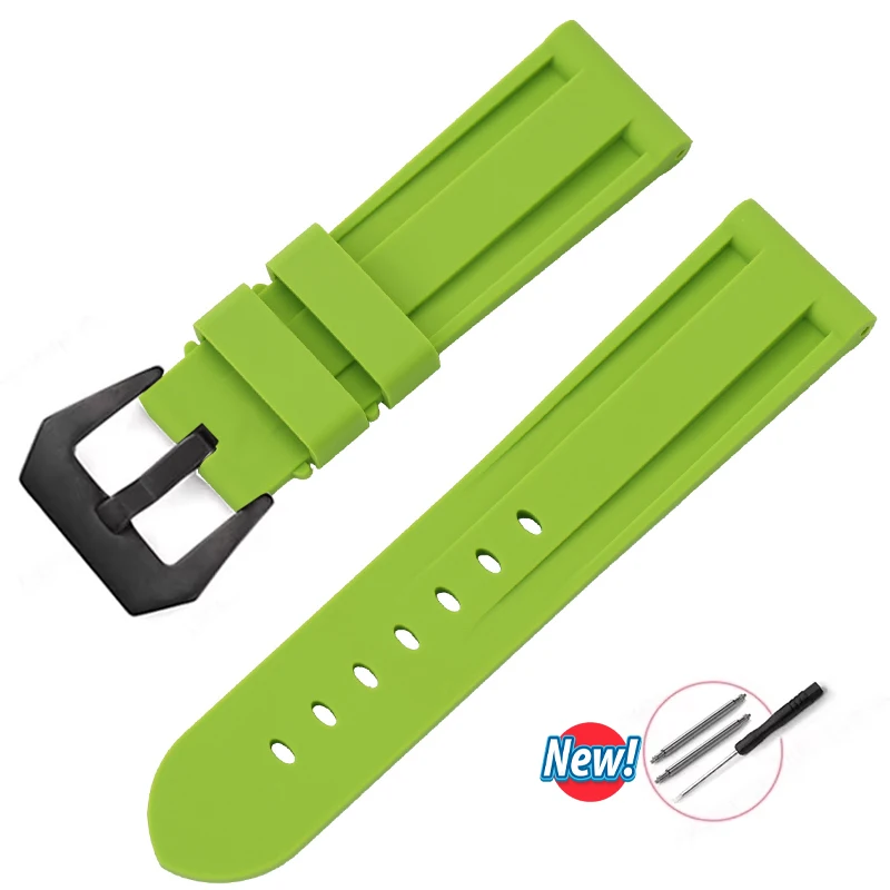 Men's Sport Silicone Rubber Watch Band – Universal Replacement Wristband Bracelet