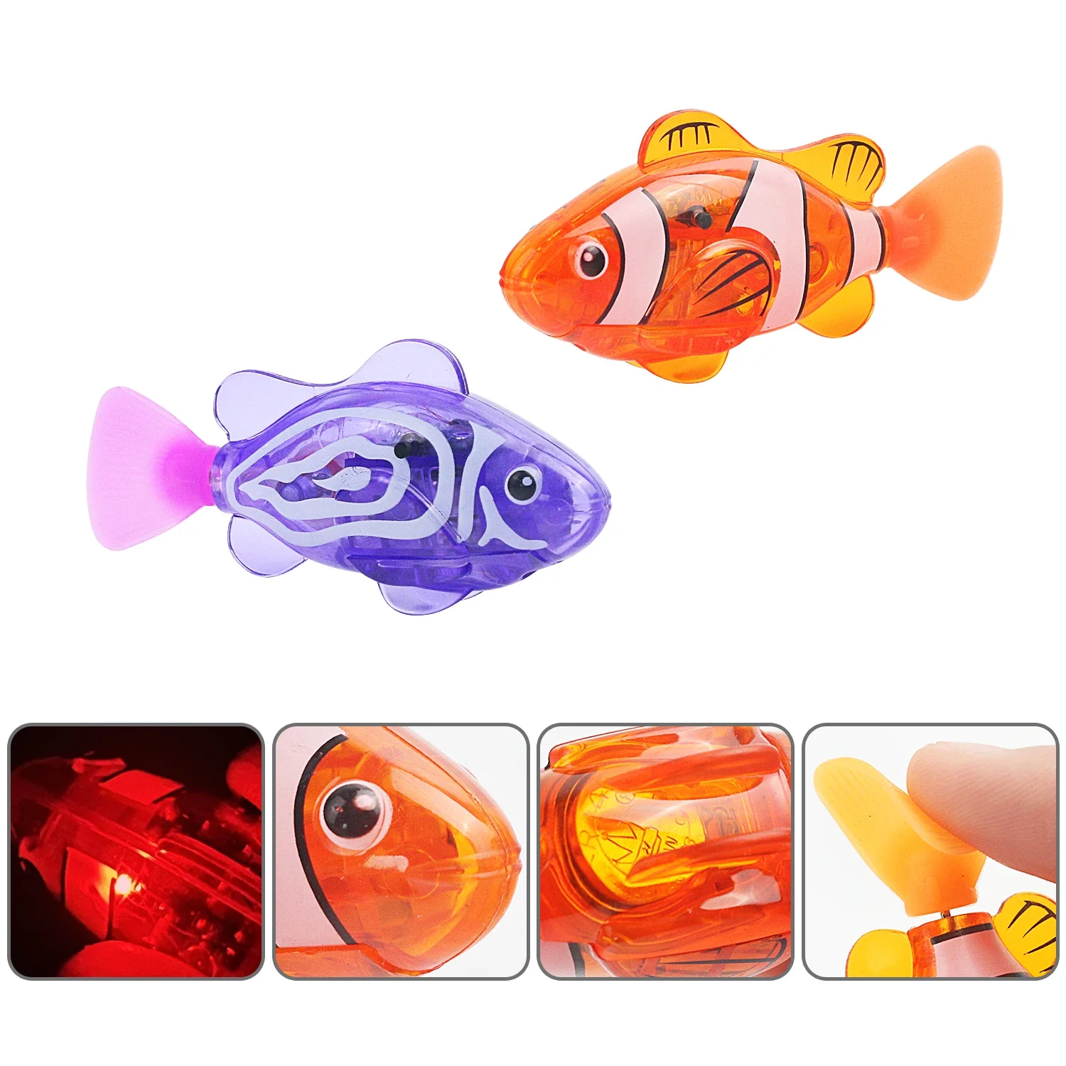 

Baby Summer Shower Toy Magical Light Sensing Swimming Fish Swimming Simulation Electric Electronic Simulation Fish Color Random