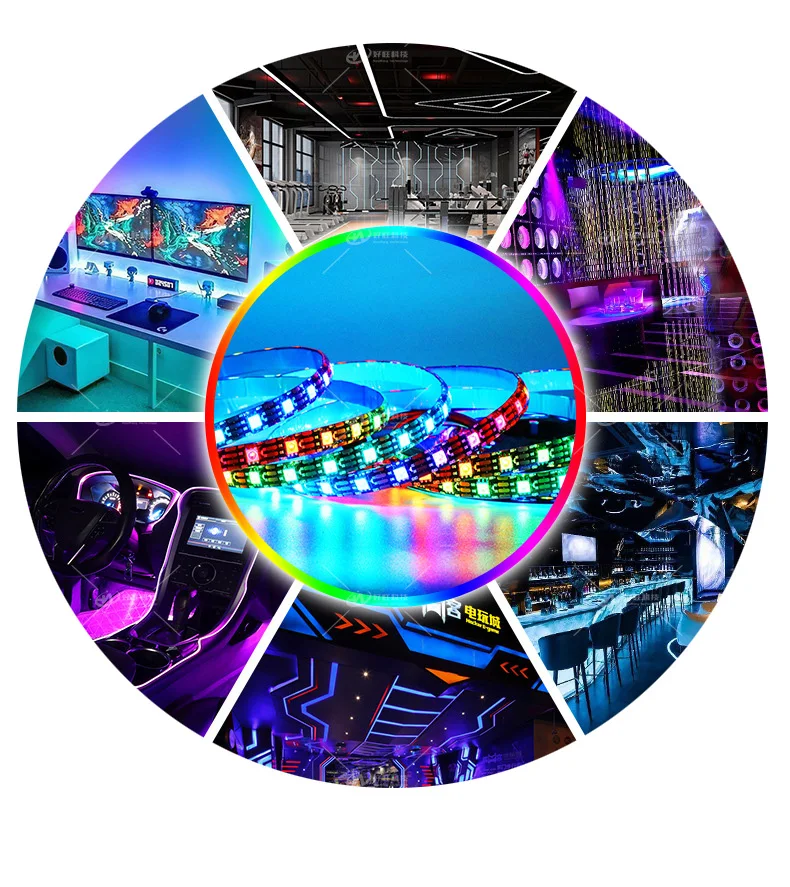 WS2812B 2811 WS2813 2815 SK6812 30/60/pixels/leds/m RGBW LED Strip Individually Addressable Tape Light IP30/IP65/IP67 DC5V DC12V