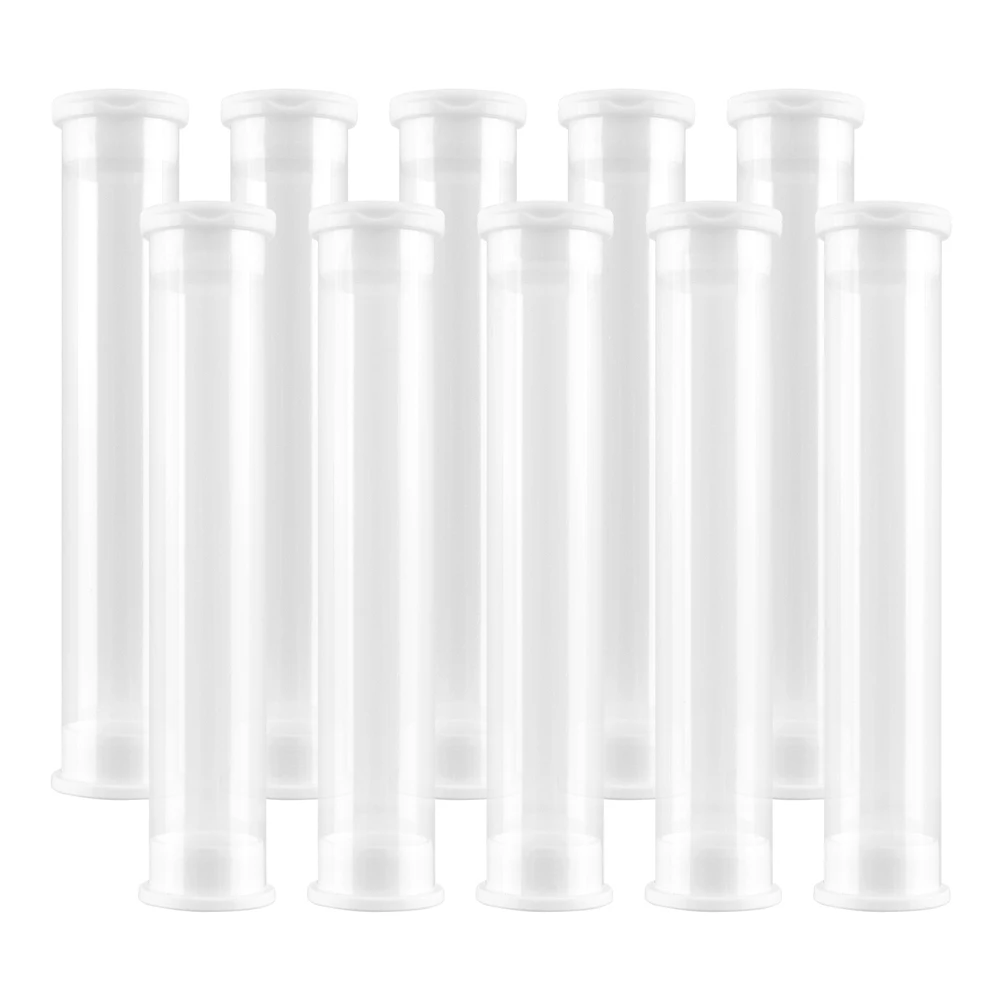 20-50pcs Flat-bottomed Plastic Clear Tubes With Caps Empty Storage Tubes  For Embellishment Bead Containers Bottles Wholesale - Storage Bottles &  Jars - AliExpress
