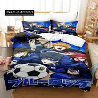 Fashion 3D Print Anime Blue Lock Bedding Set Boys Girls Single Twin Queen Full Size Duvet Cover Pillowcase Bed Adult Bedroom 1