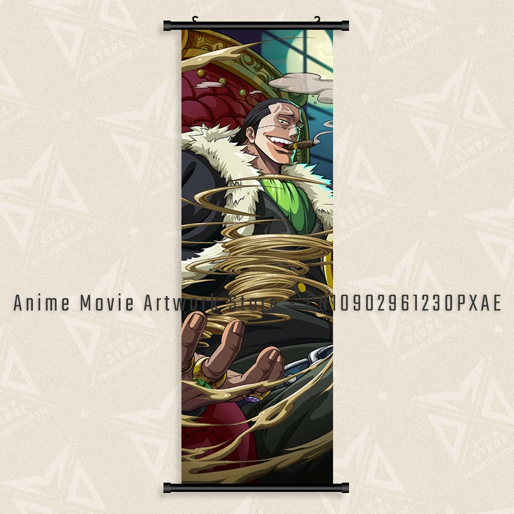 thumbnail image 1 of Póster de lienzo impreso con imagen HD de One Piece Luffy, pergaminos colgantes, decoración moderna para el hogar y la pared, 1 of 5