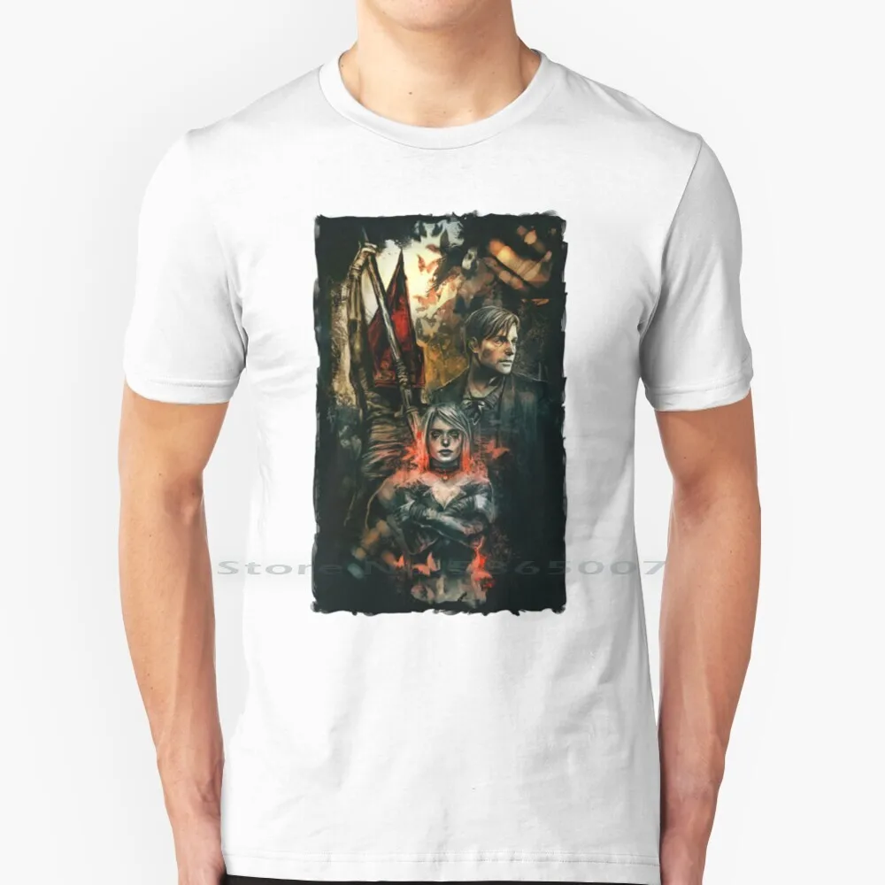 Silent Hill 2 T Shirt Cotton 6Xl Silent Hill Game Konami James Maria Piramid Head