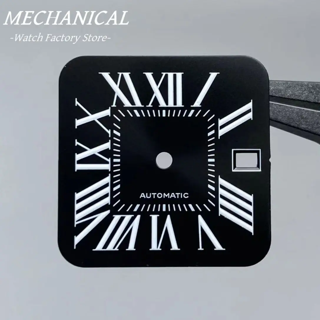 27MM Square Dial with Roman Numerals and Calendar