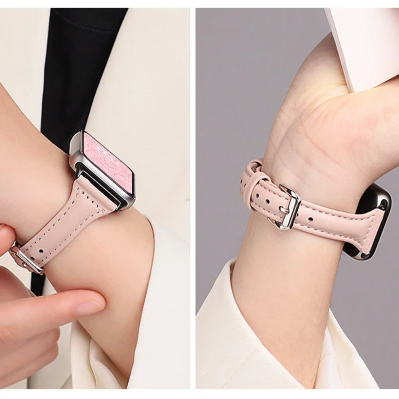 Leather Strap for Samsung Galaxy Fit3 - Slim Wristband for Women