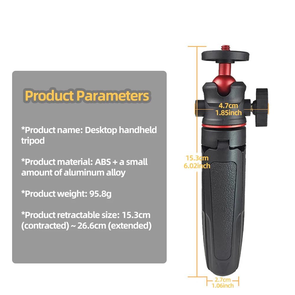 Mini Kamerastativ Aus Aluminium - 360° Kugelkopf Für GoPro & Kameras