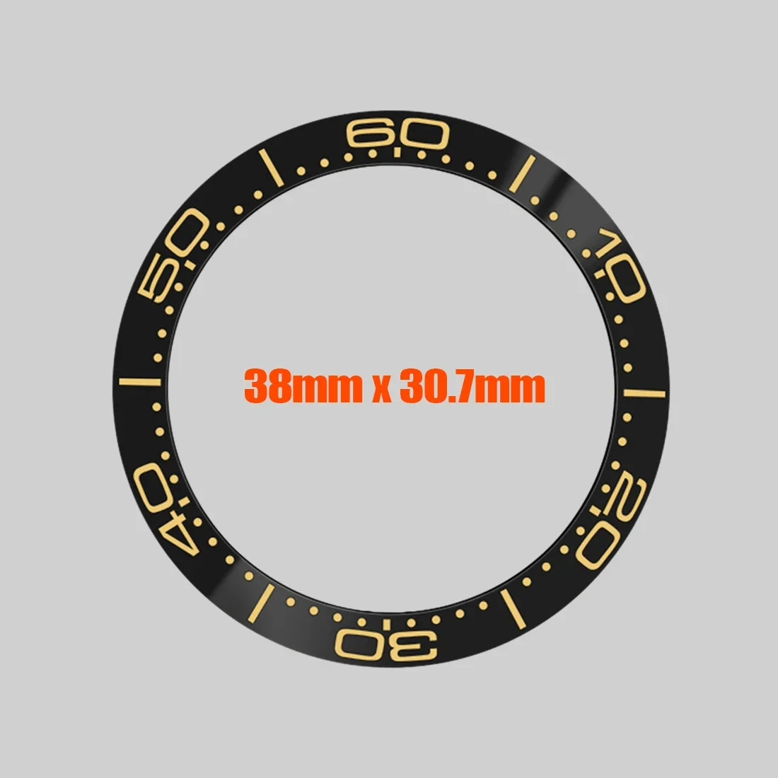 38mmx30.7mm Seamaster Ceramic Bezel Insert Fit for Sub SRPD Seamaster 300 Watch Case 60 min index Curved Bezel Ring Parts