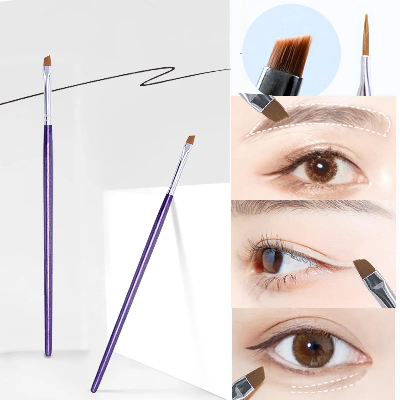 2/5/10PCS Upgrade Blade Eyeliner Brush Ultra Thin Flat Fine Eye Liner Makeup Brushes Flat Eyeliner Brush Eyebrow Make Up Tool 2