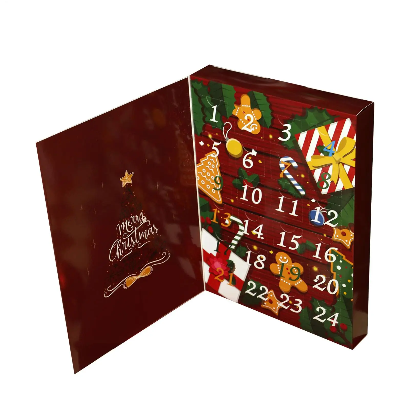 Christmas Advent Filling Box Fillable 24 Days Empty Kids Christmas Countdown Calendar for Birthdays Valentine's Day Children