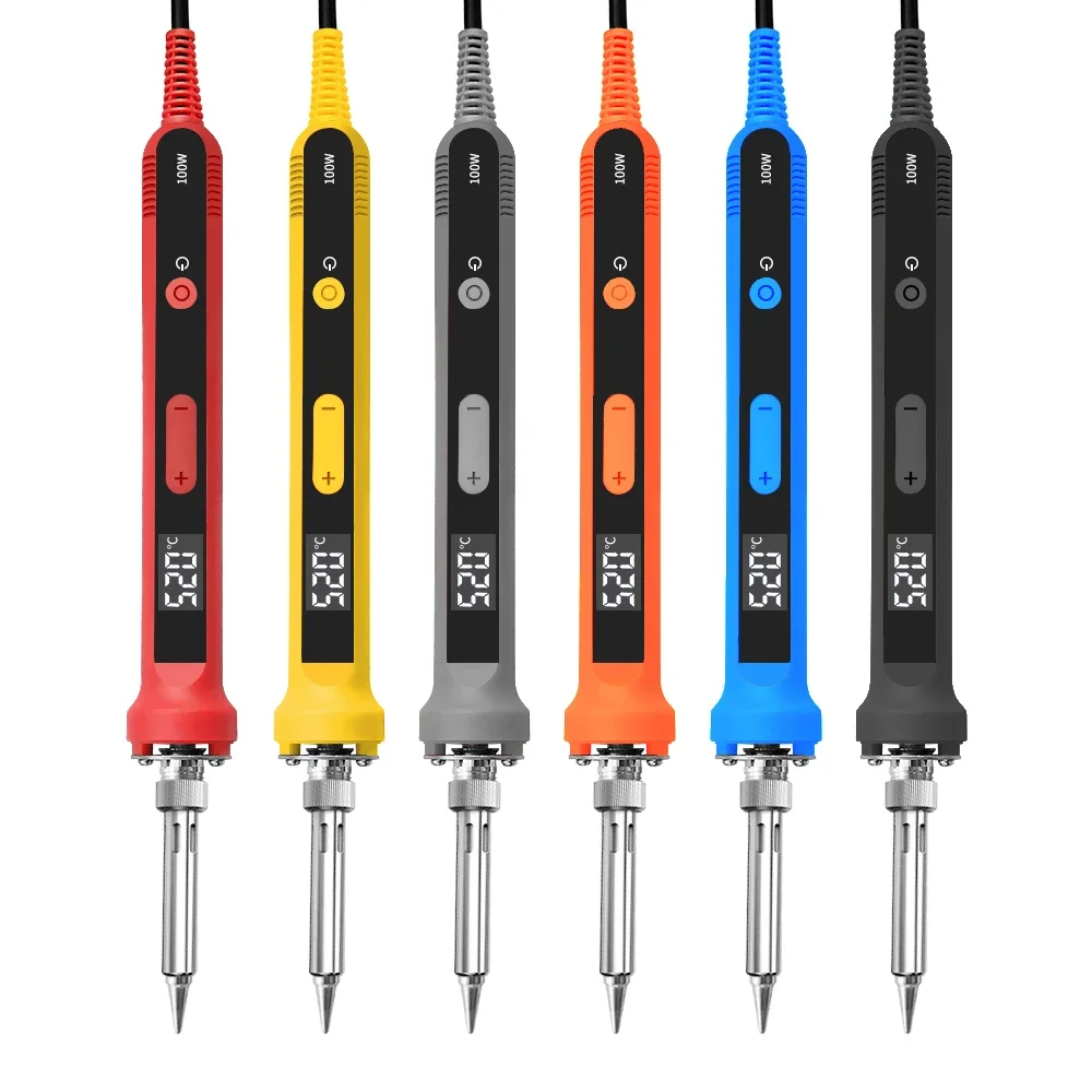 100W  Digital Soldering Iron Set Kit Repair Welding Tool Set Calibration Temperature Adjustable 180-520-600C 4