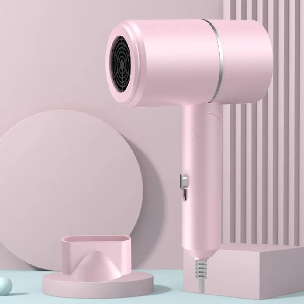 800W Foldable Hair Dryer Space-saving Low Noise Dormitory Hair Dryer Overheat Protection Three-speed Adjustable