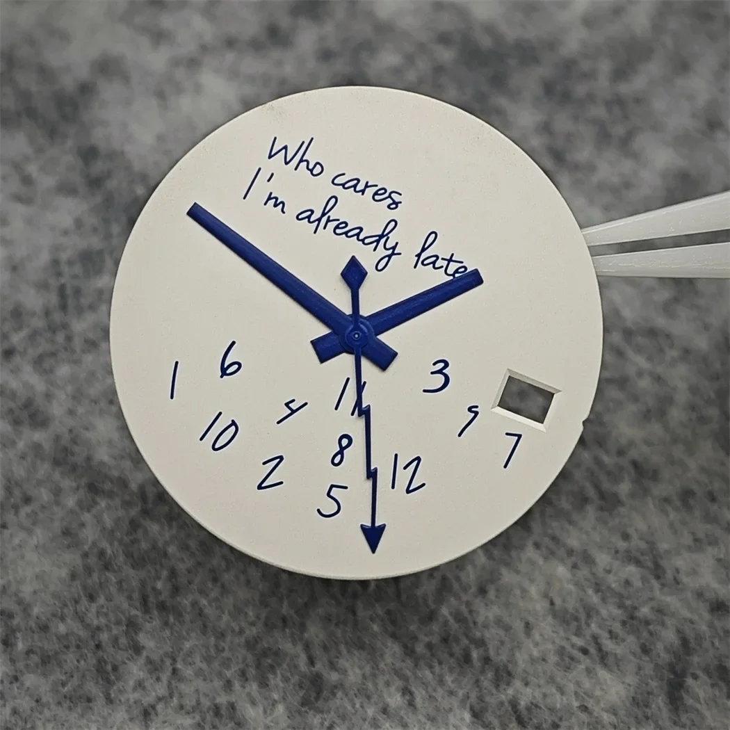 Modified Blue Log Hands + Watch Dial Set 28.5mm DIY Watch Faces Fits NH35/4R36 Movement Accessories