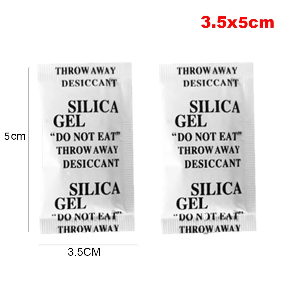 10/20/50 Pack 2g Silica Gel Sachets Desiccant Damp Kitchen Room Living Moisture Dehumidifier Accessories Absorber Bag Non-Toxic