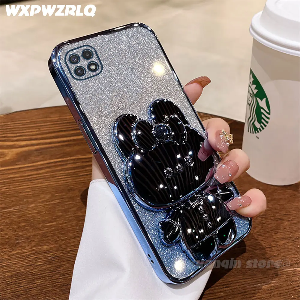 Elegant Rabbit Mirror Bracket Electroplated Phone Case