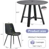 Round Dining Table Set for 4, Round Kitchen Dining Table and Chairs Set for 4,42" Modern Dining Room Table Set for 4 3