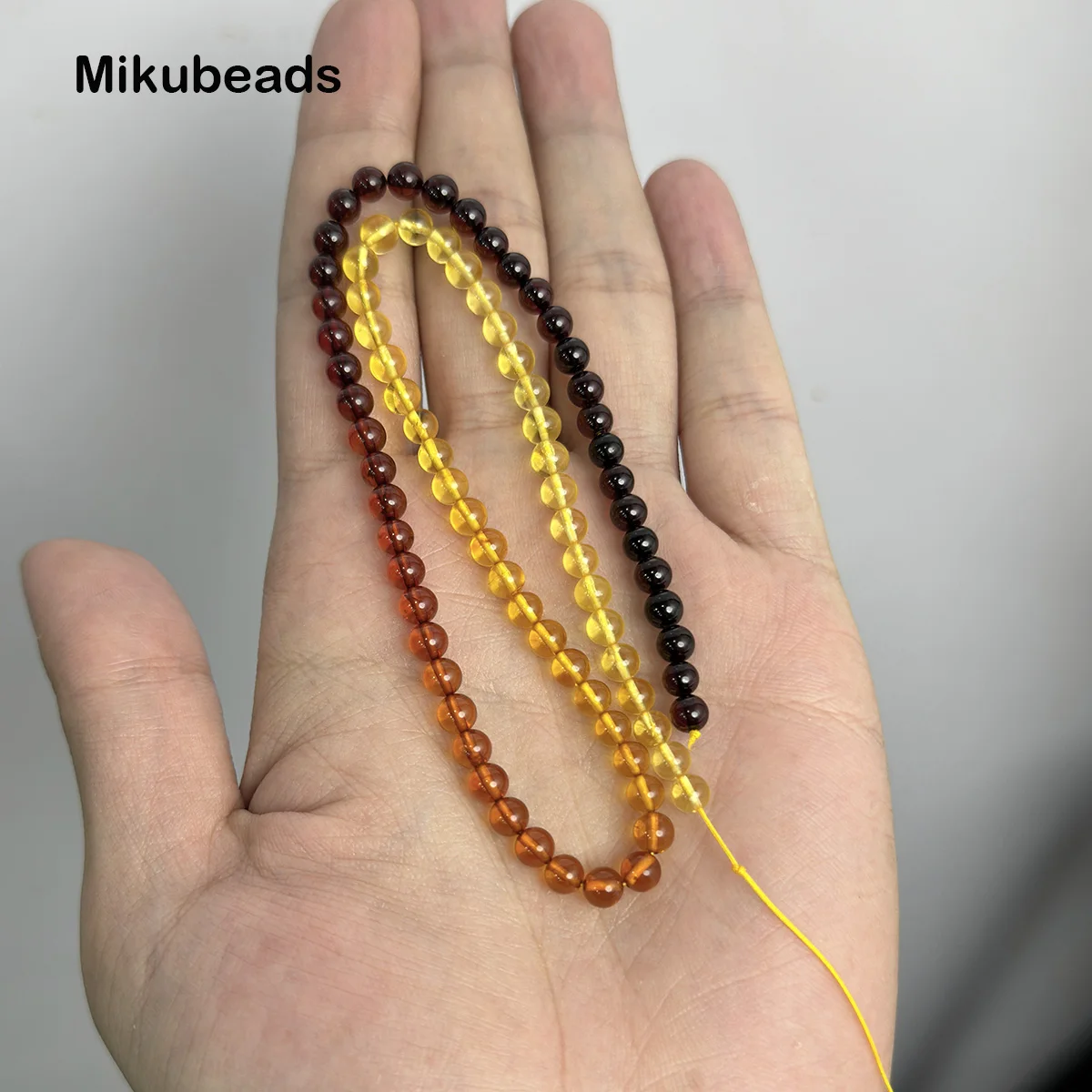 Wholesale Natural 4mm Baltic Sea Amber Smooth Round Loose Beads For Making Jewelry DIY Necklace Bracelet Accessories 2
