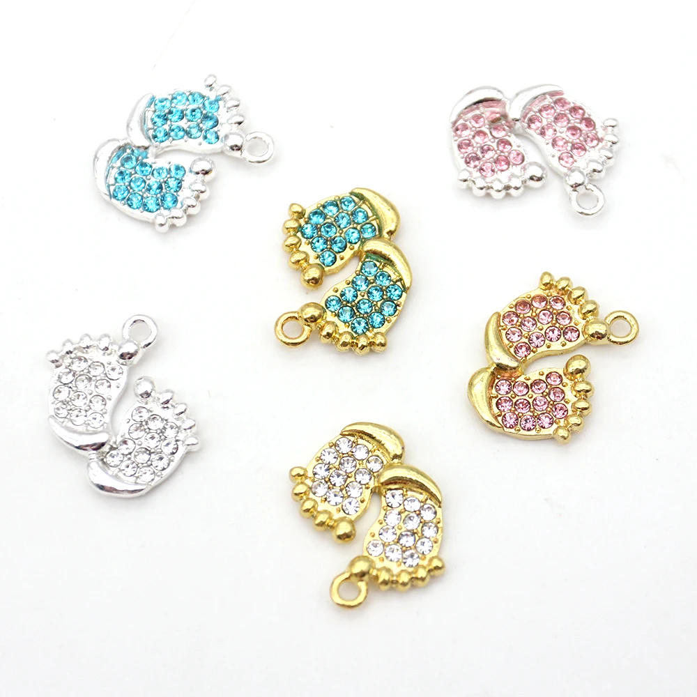 2pcs/lot Gold Plated Muslim Islamic Baby Pins Rhinestone Baby Stroller  Safety Pins With Loops for