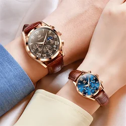 2024 New OLEVS Top Brand Lovers' Quartz Men Watch Women Valentine Gift Clock Watches Ladies Waterproof Wristwatch Reloj