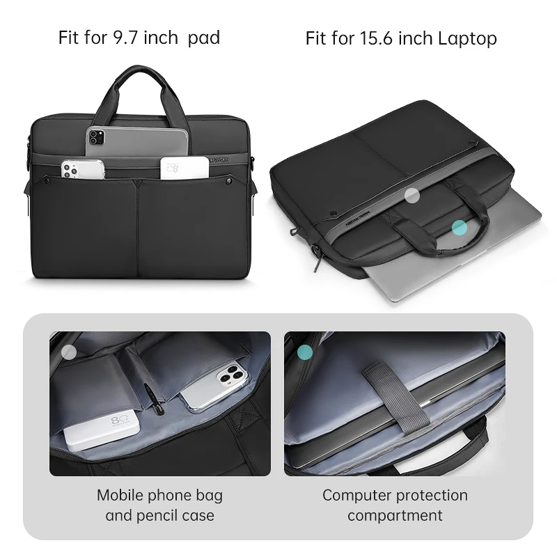 Mark Ryden Laptop Bag Business Briefcase 2-way Water Repellent Laptop HandBag(14\/15.6'') 3