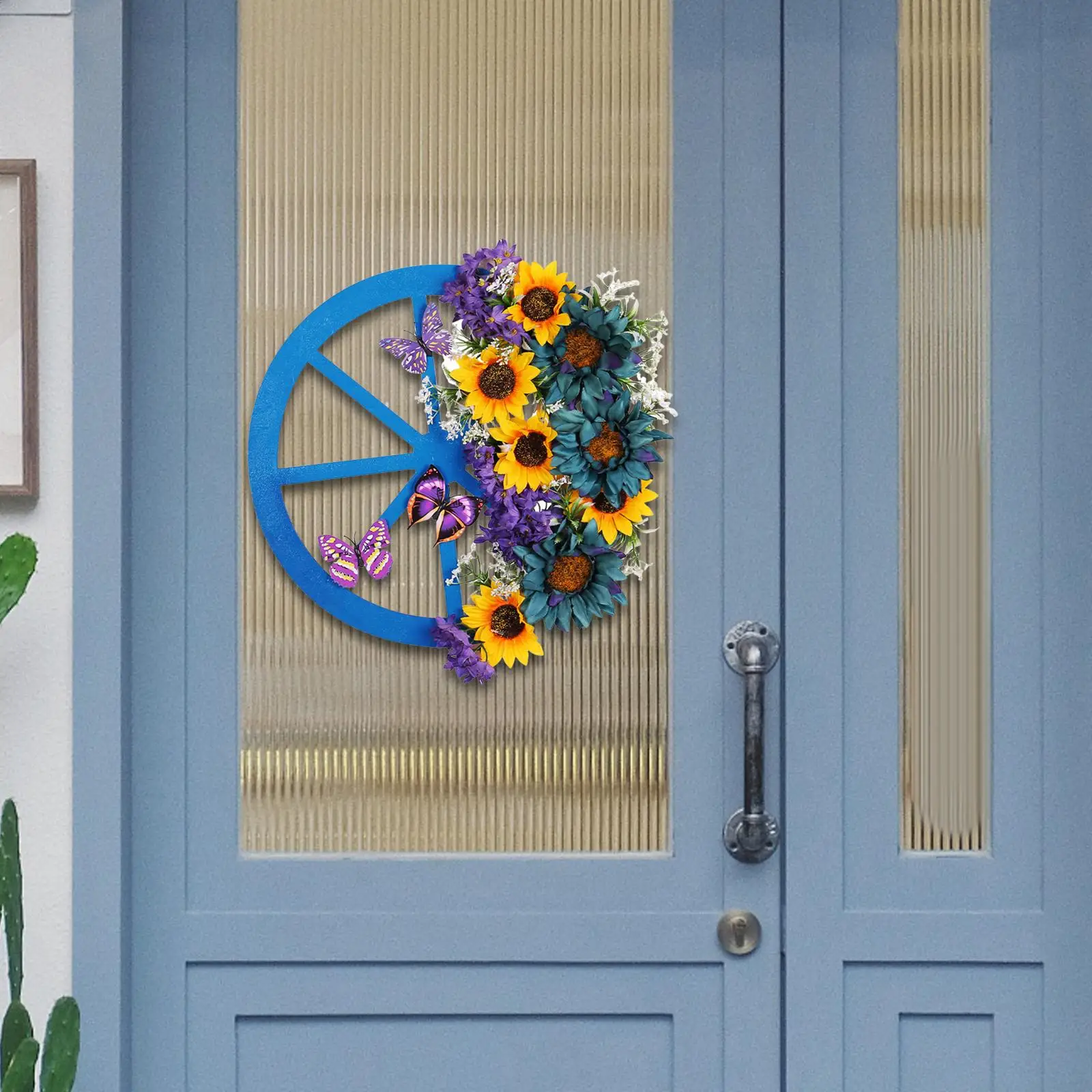 Spring Wreath Beautiful Artificial Sunflower Garland for Wall Window Wedding