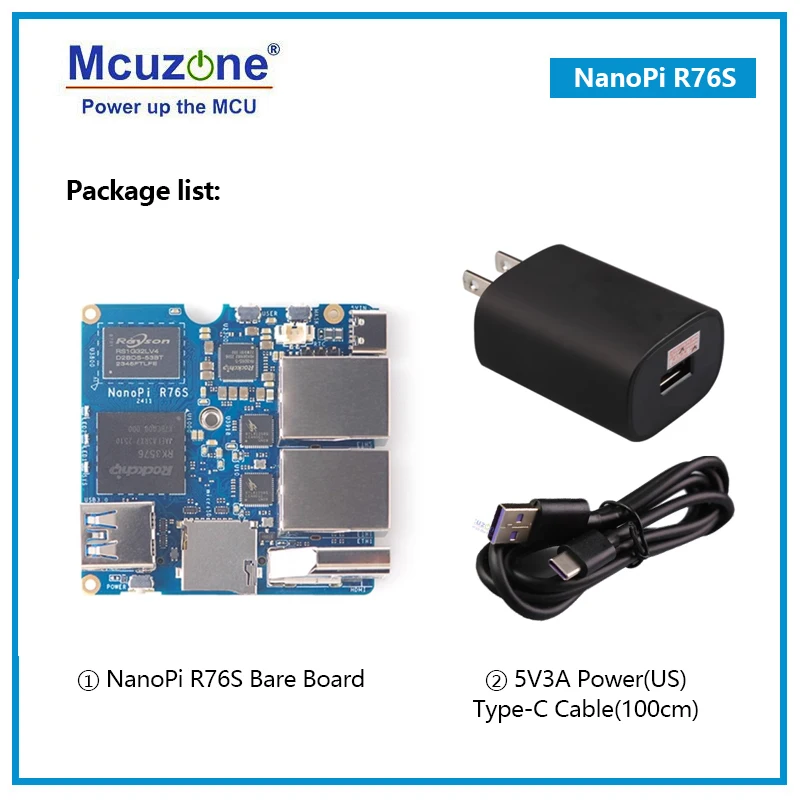 NanoPi R76S Mini Router - RK3576 Octa-Core With 16GB RAM, Dual 2.5G Ethernet, AI NPU For IoT & Networking Nanopi R6c