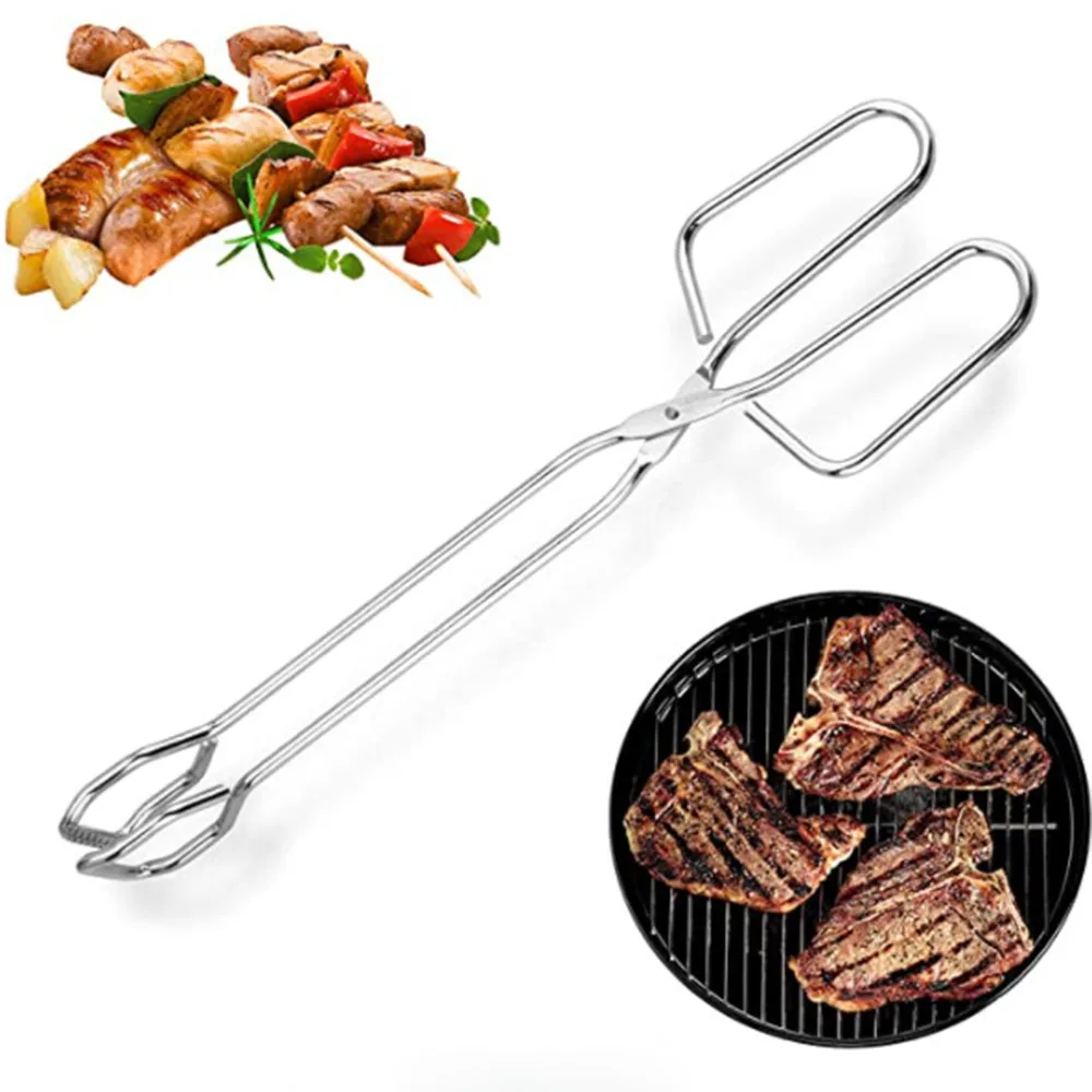

BBQ Tongs Kitchen Tongs Clip Clamp Stainless steel Food Tongs Cooking Scissors Tongs Buffet Pliers