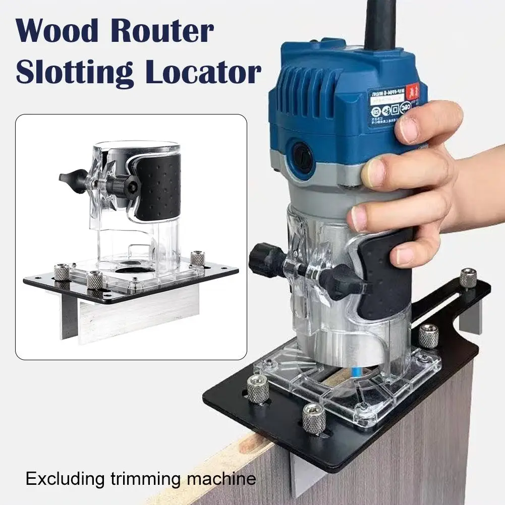 

2In1 Slotted Bracket Invisible Fasteners Punch Locator For 65mm Trimming Machine DIY Wood Router Base Trimming Milling Mach Z9W1