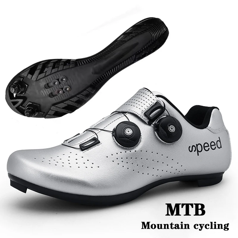 Neue Radschuhe für Herren, SPD mit Verschluss, Rennrad-Sportschuhe, Outdoor-Mountainbike-Schuhe, MTB-Pedal-Fahrradsportschuhe für Herren, Größe 37-47 # – Detail 4