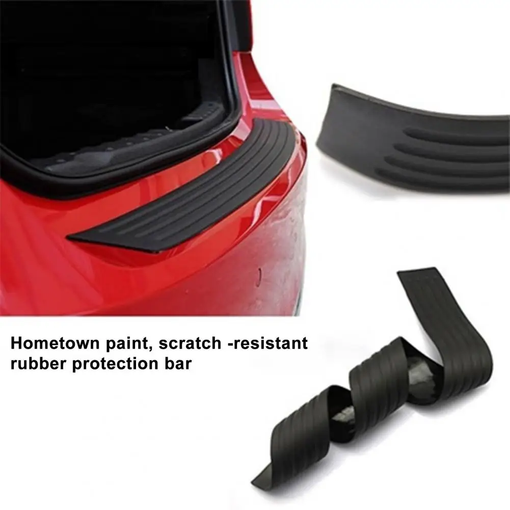 

Car Rear Bumper Protector Guard Universal Black Silicone Scratch-Resistant Trunk Door Entry Guards Accessory Trim Cover