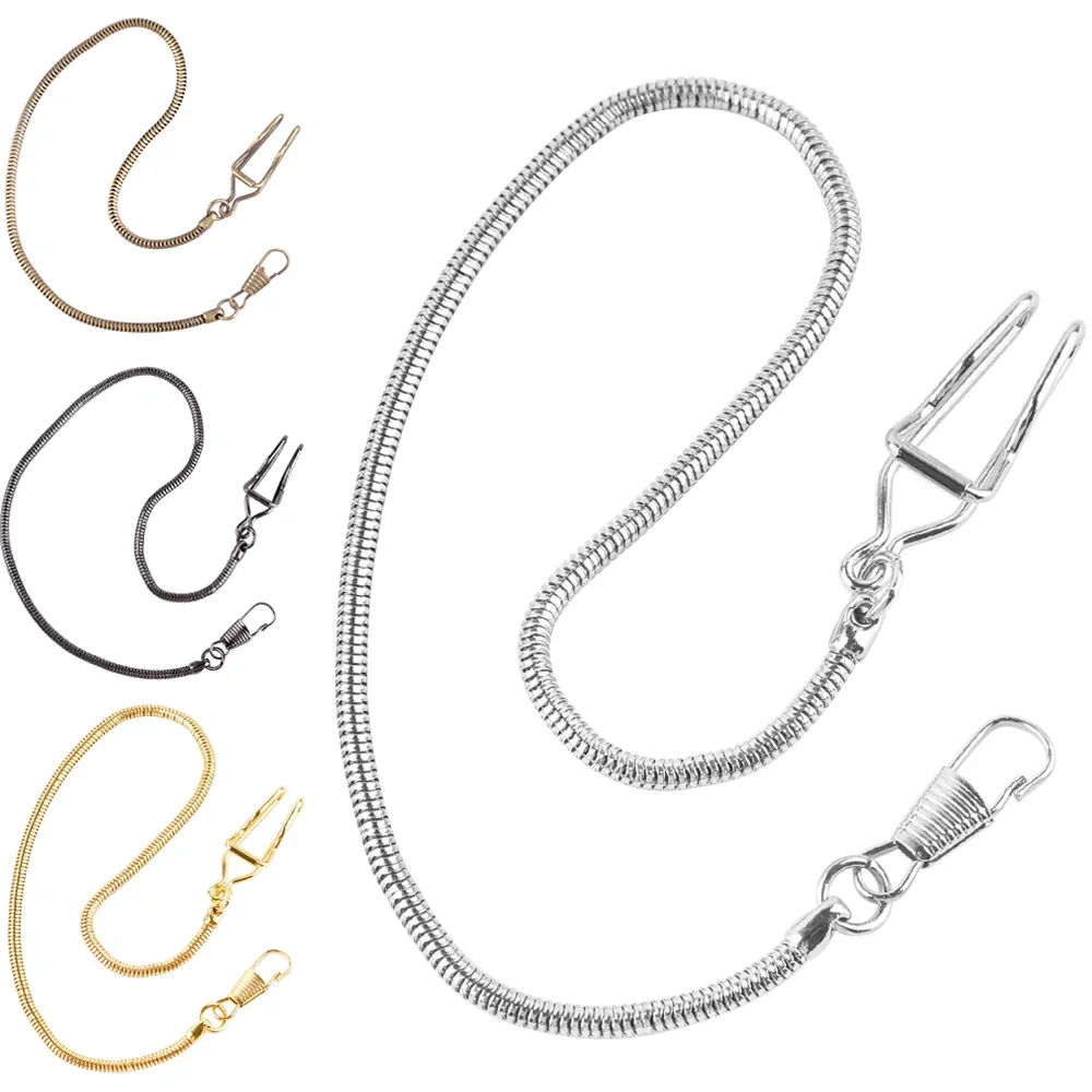 Pocket Watch Chain Stainless Steel Mechanical pocket watch chain 39cm Fob Chain for men or women Jewelry Accessories