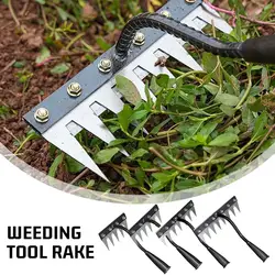 Effortless Garden Rake for Weeding & Soil Turning (7 teeth)