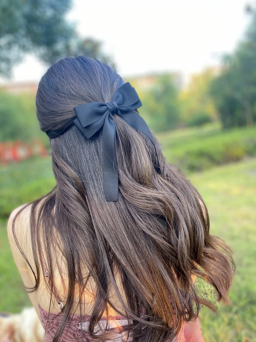 Koreanische Elegante Lange Schleifen-Haarspangen für Damen und Mädchen, Haarklammern, Haarschmuck, Kopfschmuck – Detail 10