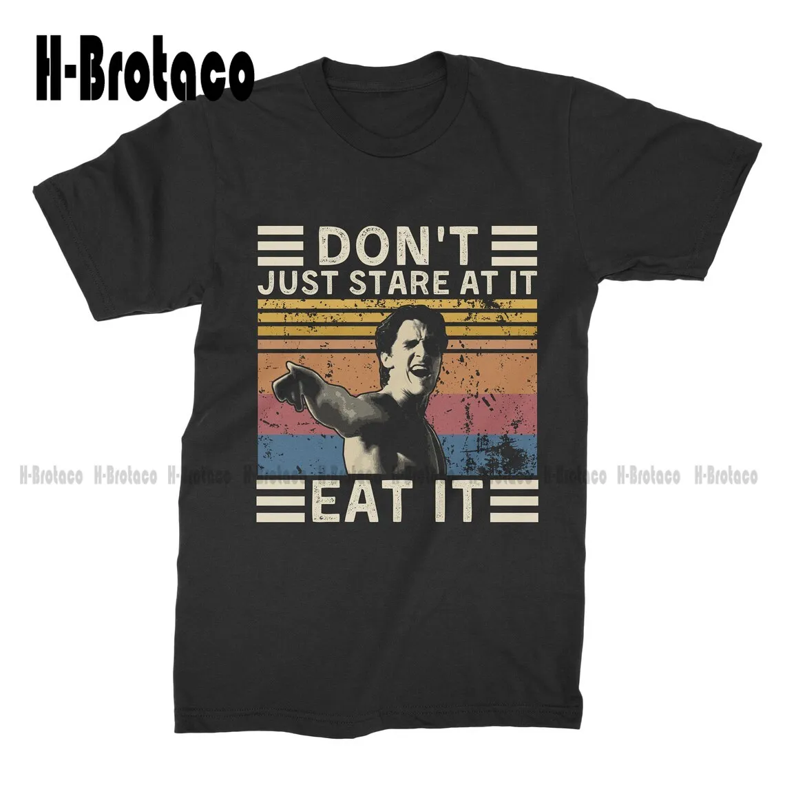 

Женская Винтажная Футболка с принтом «Don't Just Look It Eat It»